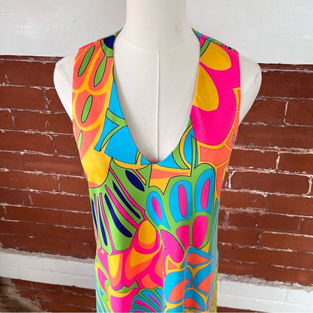 Julie Brown NYC Livie Dress Pink Tropicana Retro Shift Dress Bright Floral - Picture 8 of 13